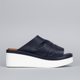 Load image into Gallery viewer, LE SANSA HAYLEY NAVY - Women Wedge - Collective Shoes 
