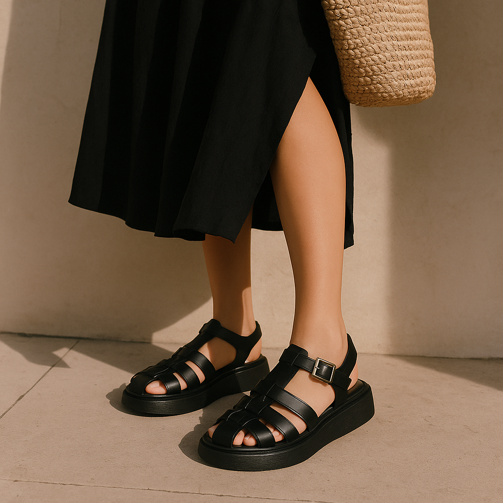 CABELLO ZIA BLACK - Women Sandals - Collective Shoes 