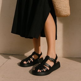 CABELLO ZIA BLACK - Women Sandals - Collective Shoes 