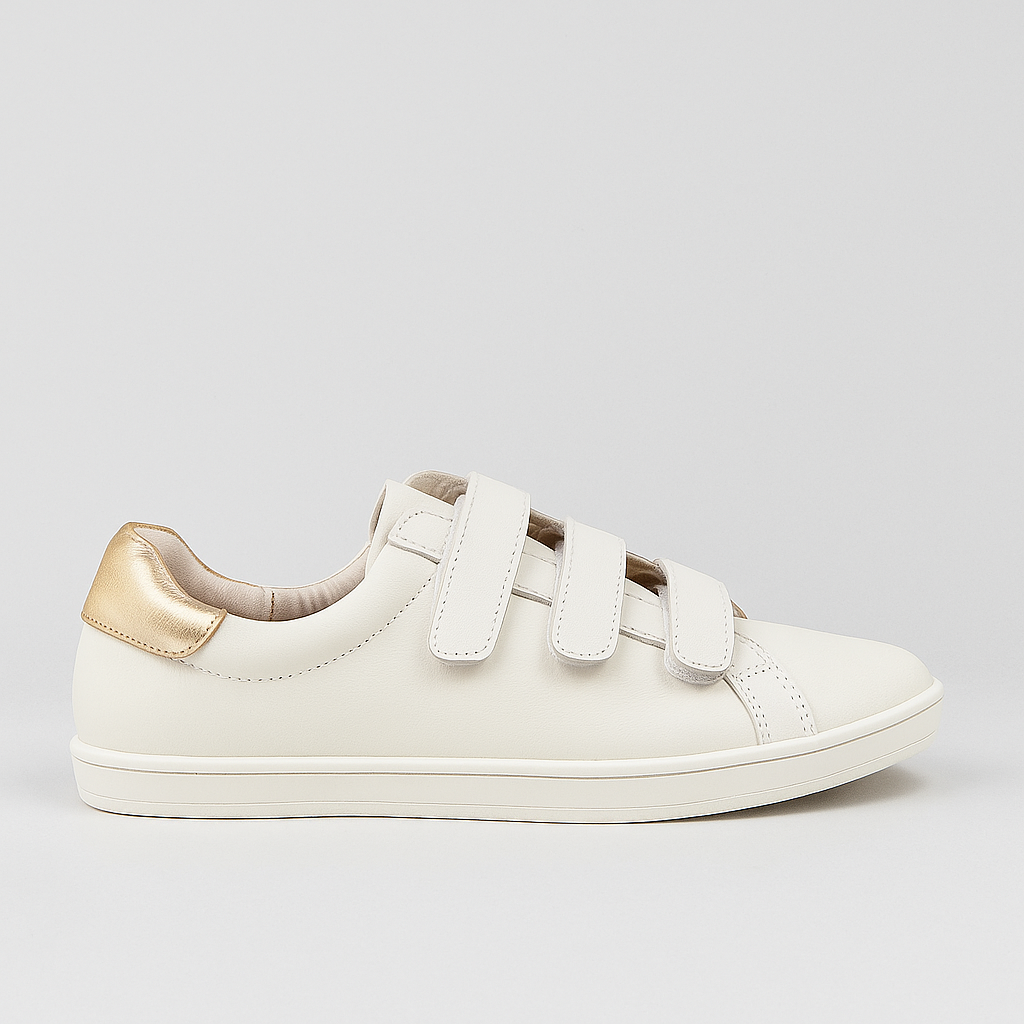 ALFIE & EVIE GEOFFREY WHITE GOLD - Women Sneakers - Collective Shoes 
