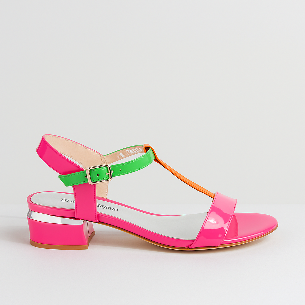 DJANGO & JULIETTE TANER HOT PINK PATENT MULTI - Women Sandals - Collective Shoes 