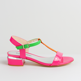 DJANGO & JULIETTE TANER HOT PINK PATENT MULTI - Women Sandals - Collective Shoes 