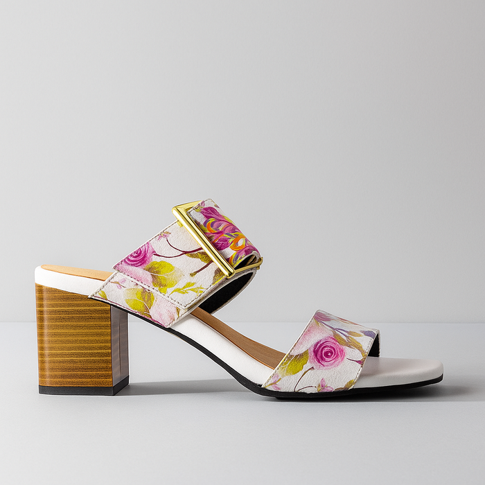 Bresley Asoto White Garden - Women Heels - Collective Shoes 