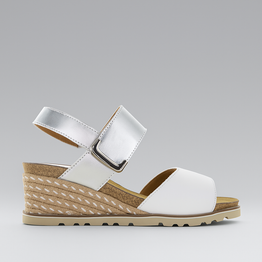 LE SANSA EVITA WHITE SILVER - Women Sandals - Collective Shoes 