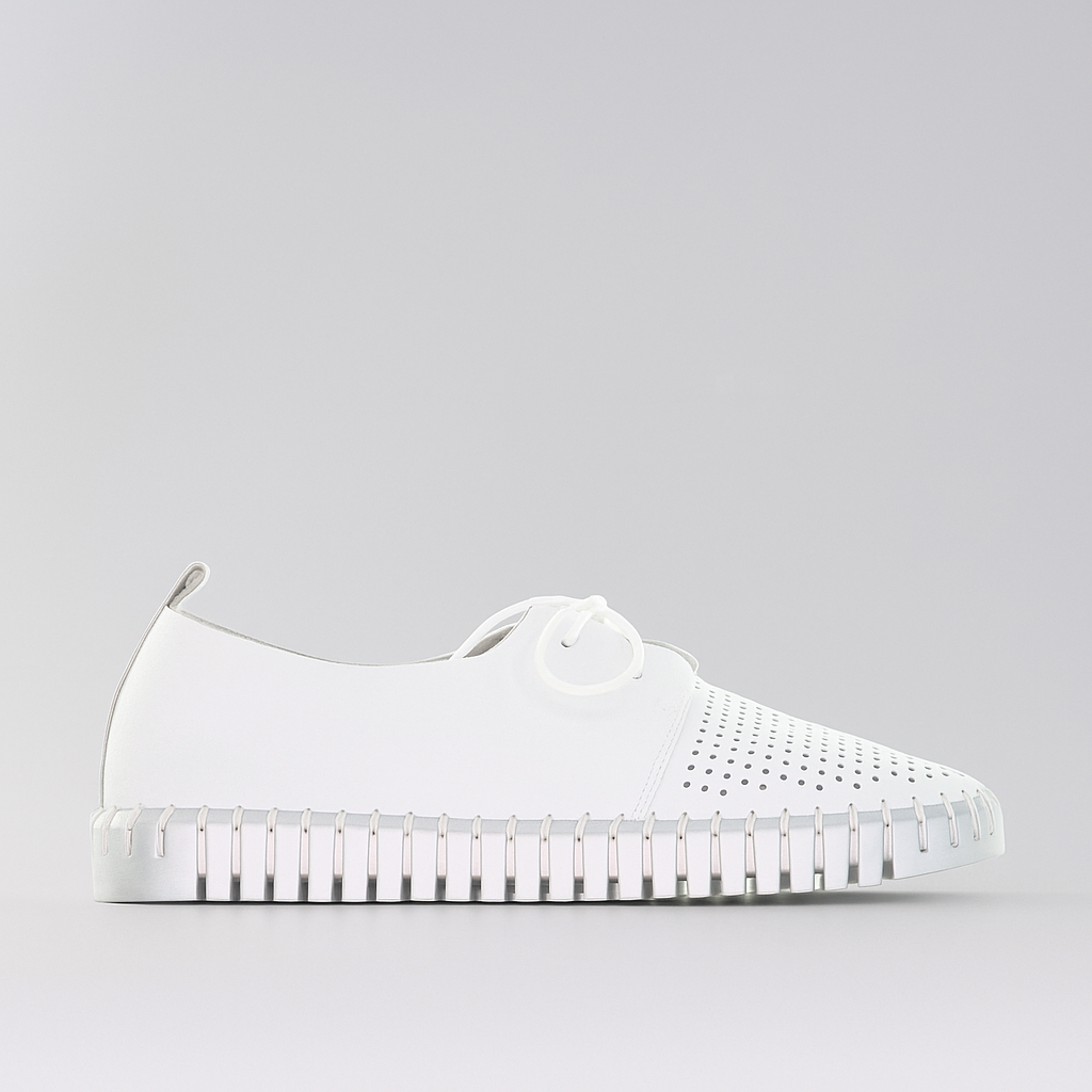 DJANGO & JULIETTE HUSTON WHITE SILVER - Women Sneakers - Collective Shoes 