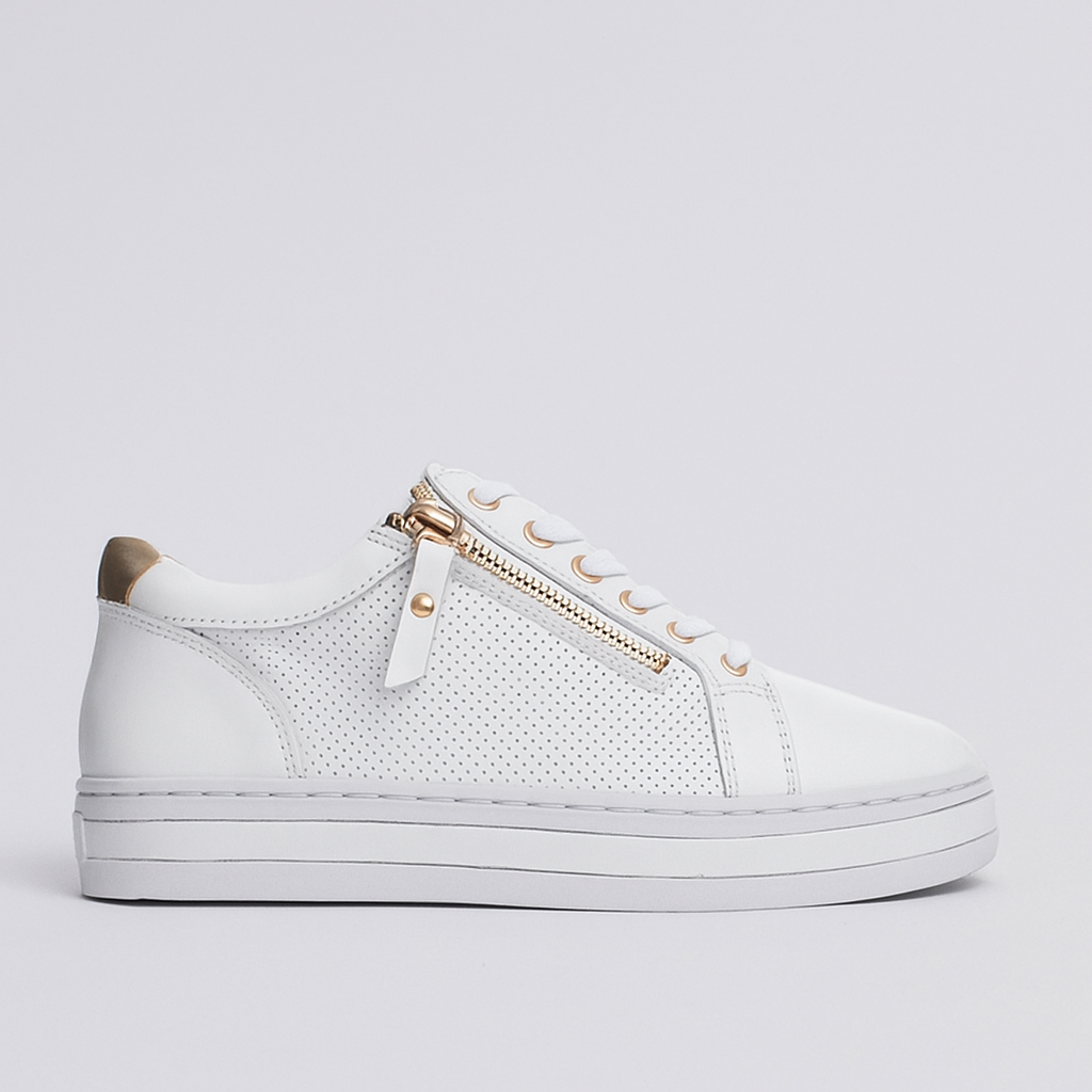 ALFIE & EVIE PINNY WHITE GOLD - Women Sneakers - Collective Shoes 