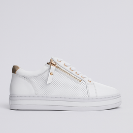 ALFIE & EVIE PINNY WHITE GOLD - Women Sneakers - Collective Shoes 