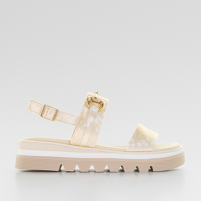 DJANGO & JULIETTE SABRI METALLIC SMUDGE - Women Sandals - Collective Shoes 