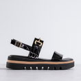 Load image into Gallery viewer, DJANGO & JULIETTE SABRI BLACK PATENT - Women Sandals - Collective Shoes 
