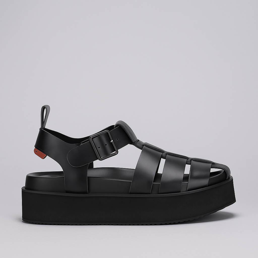 ROLLIE ACE FISHERMAN ALL BLACK - Women Sandals - Collective Shoes 