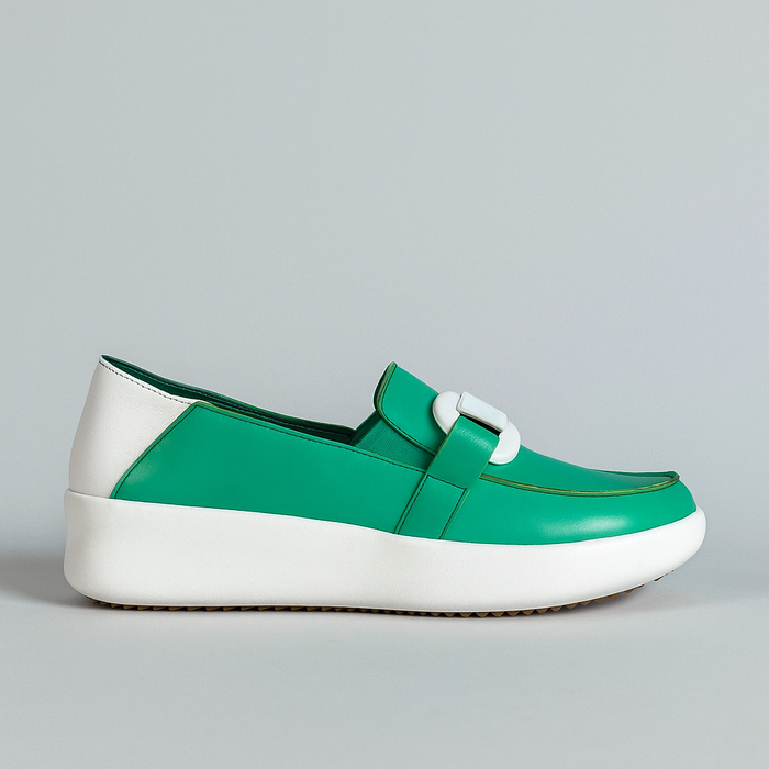 ALFIE & EVIE MOOCH GREEN - Women Slip-ons - Collective Shoes 