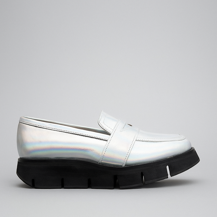 ALFIE & EVIE BLAINE SILVER - Women Loafers - Collective Shoes 