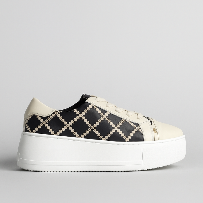 ALFIE & EVIE FRANKIE ECRU PAT - Women sneakers - Collective Shoes 
