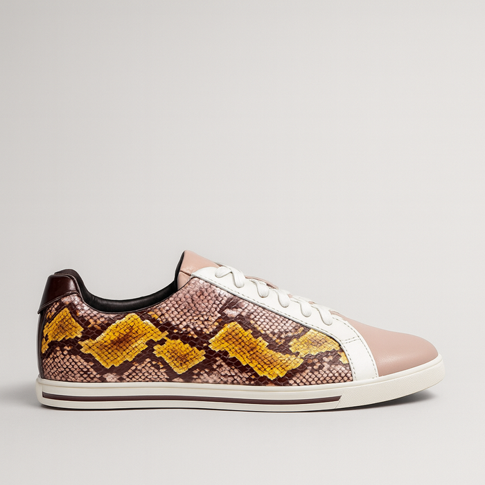FRANKiE4 LUCY II MUSTARD PYTHON - Women sneakers - Collective Shoes 
