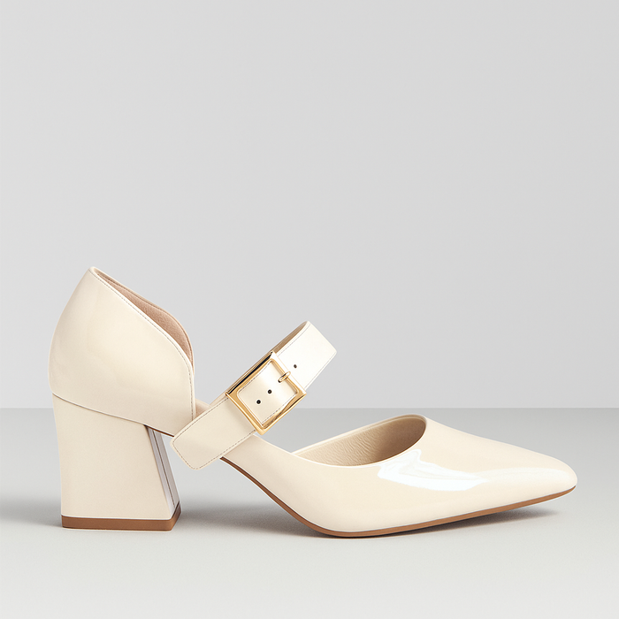 DJANGO & JULIETTE MILLING IVORY PATENT - Women Sandals - Collective Shoes 