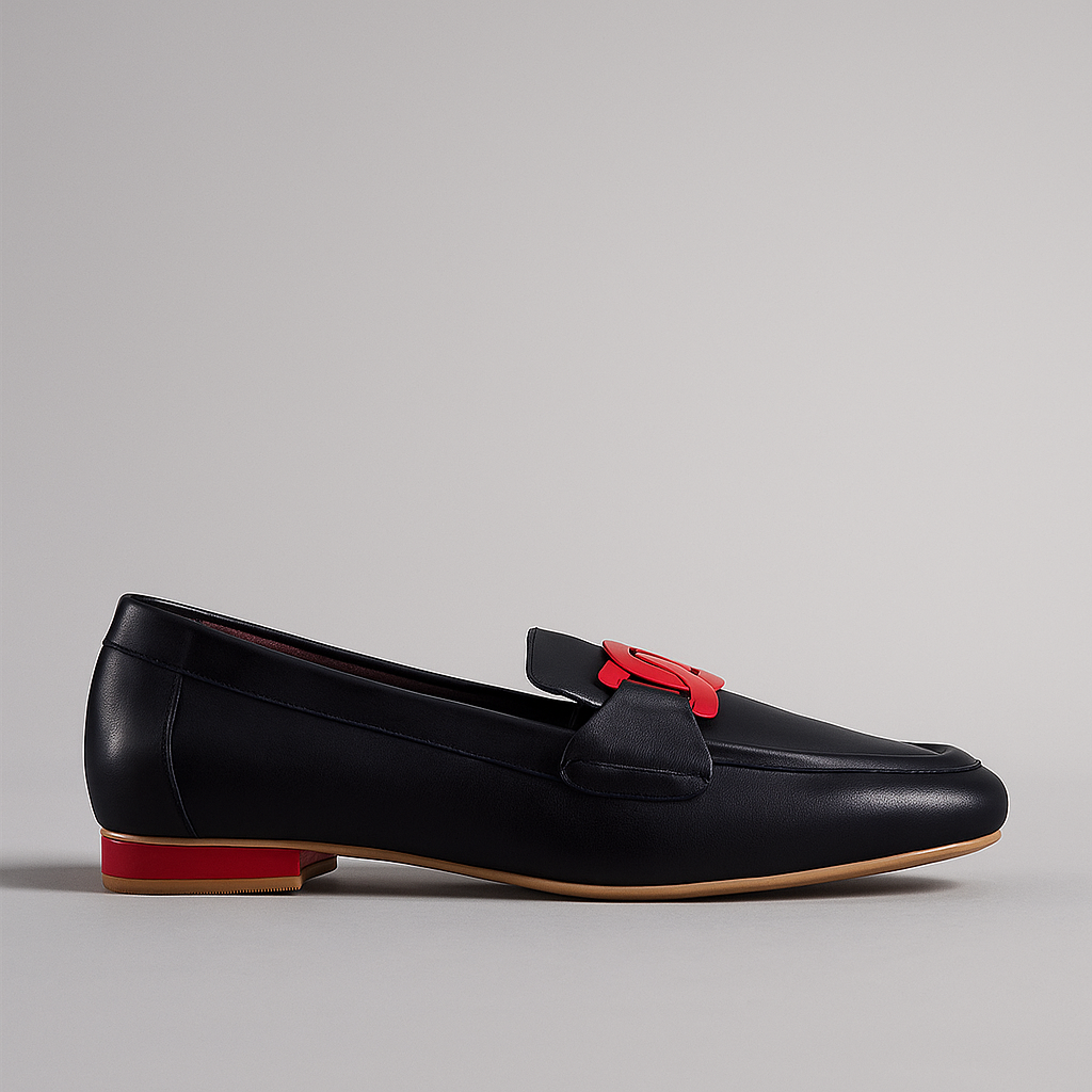NAKED ARCHES JAP BLACK RED - Women Loafers - Collective Shoes 