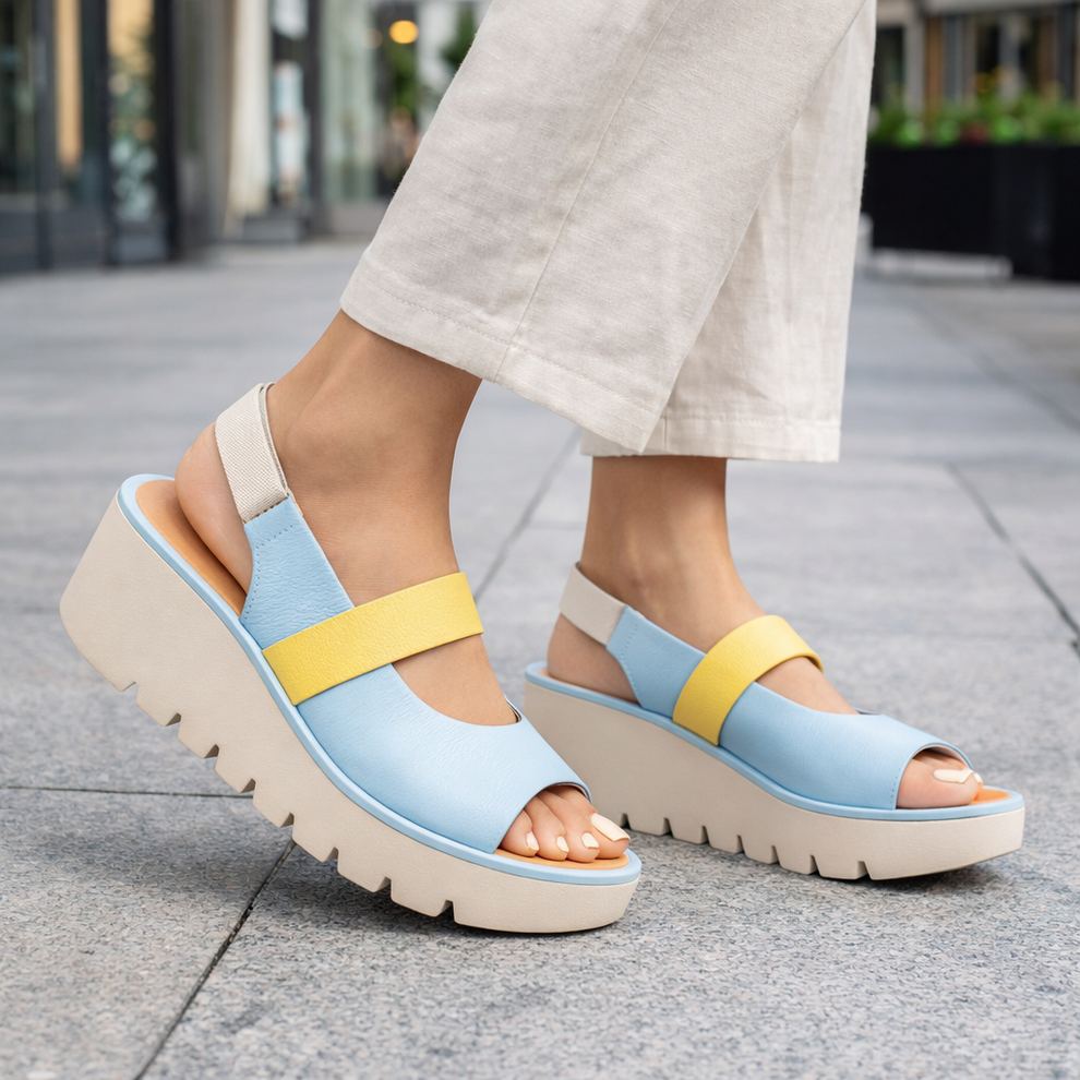 BRESLEY POLLEN LEMON / DUCKEGG - Women Sandals - Collective Shoes 