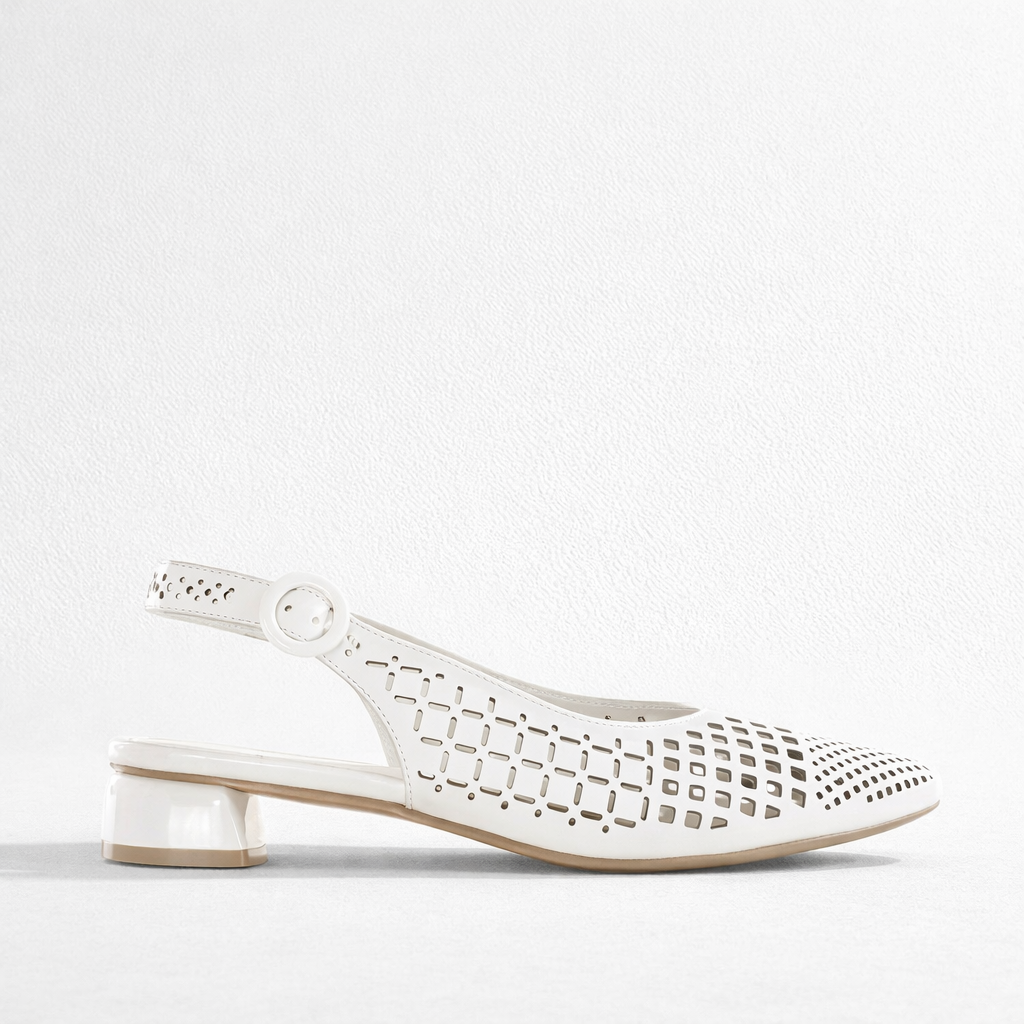 DJANGO & JULIETTE FABBI IVORY PATENT - Women Sandals - Collective Shoes 