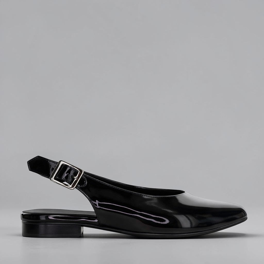 NAKED ARCHES ZODIAC BLACK PATENT - Women Sandals - Collective Shoes 