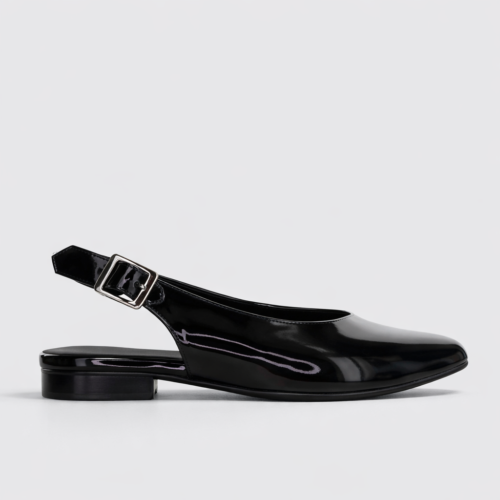 NAKED ARCHES ZODIAC BLACK PATENT - Women Sandals - Collective Shoes 