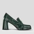 Load image into Gallery viewer, BRESLEY SMALE PETROL PATENT - Women Heels - Collective Shoes 
