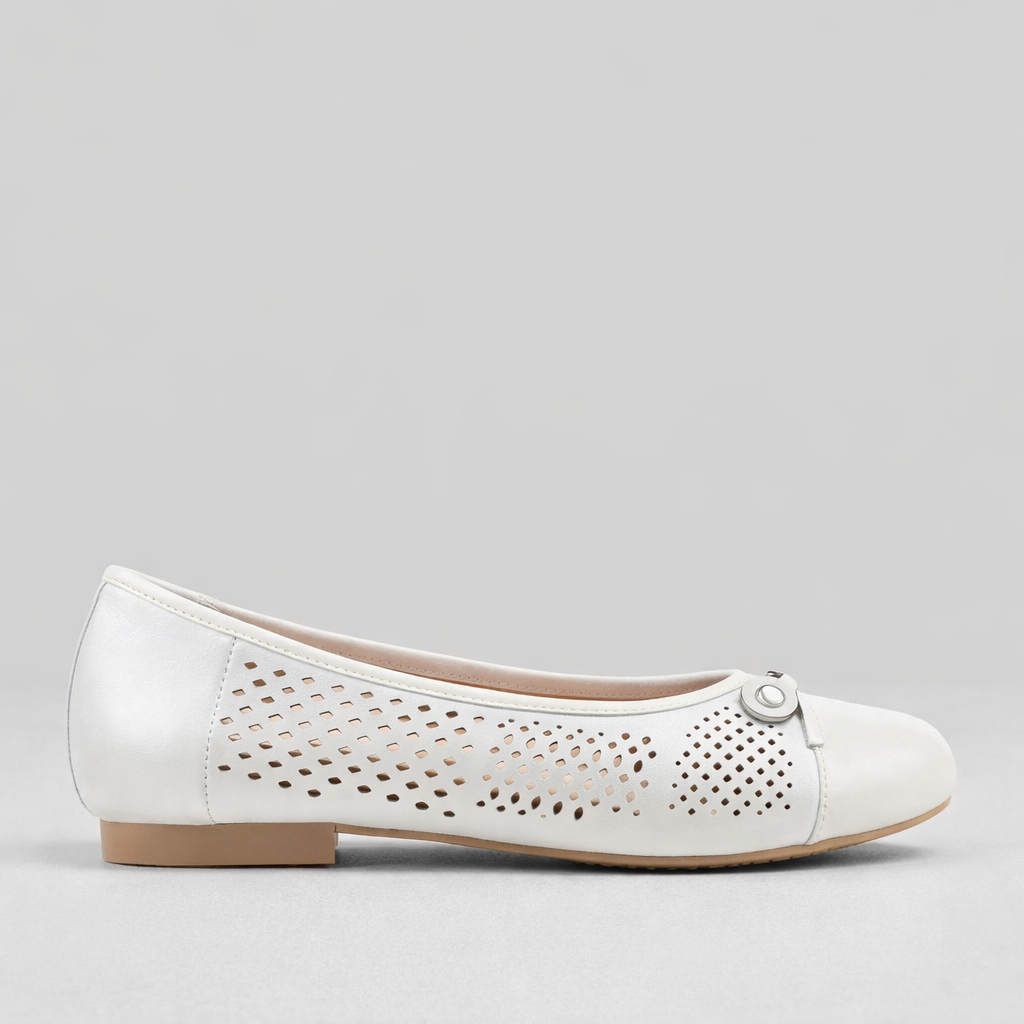 Ziera Caly White Silver - Women Loafers - Collective Shoes 