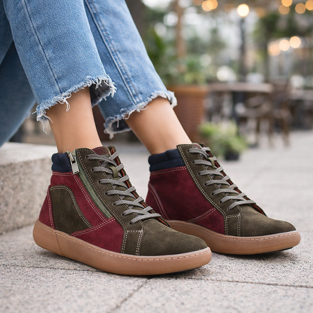 CABELLO WILLORA KHAKI MULTI NUBACK - Women Boots - Collective Shoes 