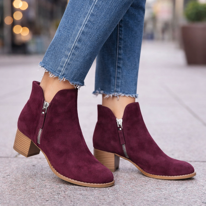 DJANGO & JULIETTE SHIANNELY BURGUNDY - Women Boots - Collective Shoes 