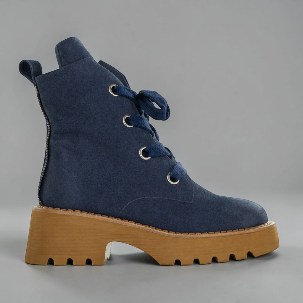 BRESLEY SABRE NAVY NUBUCK - Women Boots - Collective Shoes 