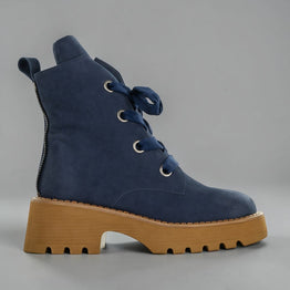 BRESLEY SABRE NAVY NUBUCK - Women Boots - Collective Shoes 