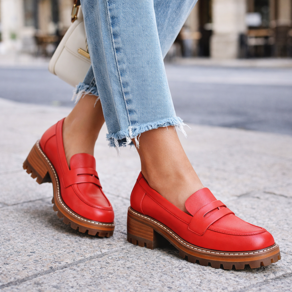 LE SANSA ZOEY RED - Women Loafers - Collective Shoes 