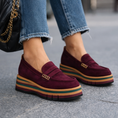 Load image into Gallery viewer, DJANGO & JULIETTE GLAMMS BURGUNDY - Women Loafers - Collective Shoes 
