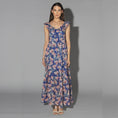 Load image into Gallery viewer, DRAMA THE LABEL MID SUMMER DRESS CYAN FLOWER Women Dresses & Jumpsuits - Zeke Collection NZ
