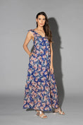 Load image into Gallery viewer, DRAMA THE LABEL MID SUMMER DRESS CYAN FLOWER Women Dresses & Jumpsuits - Zeke Collection NZ
