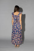 Load image into Gallery viewer, DRAMA THE LABEL MID SUMMER DRESS CYAN FLOWER Women Dresses & Jumpsuits - Zeke Collection NZ
