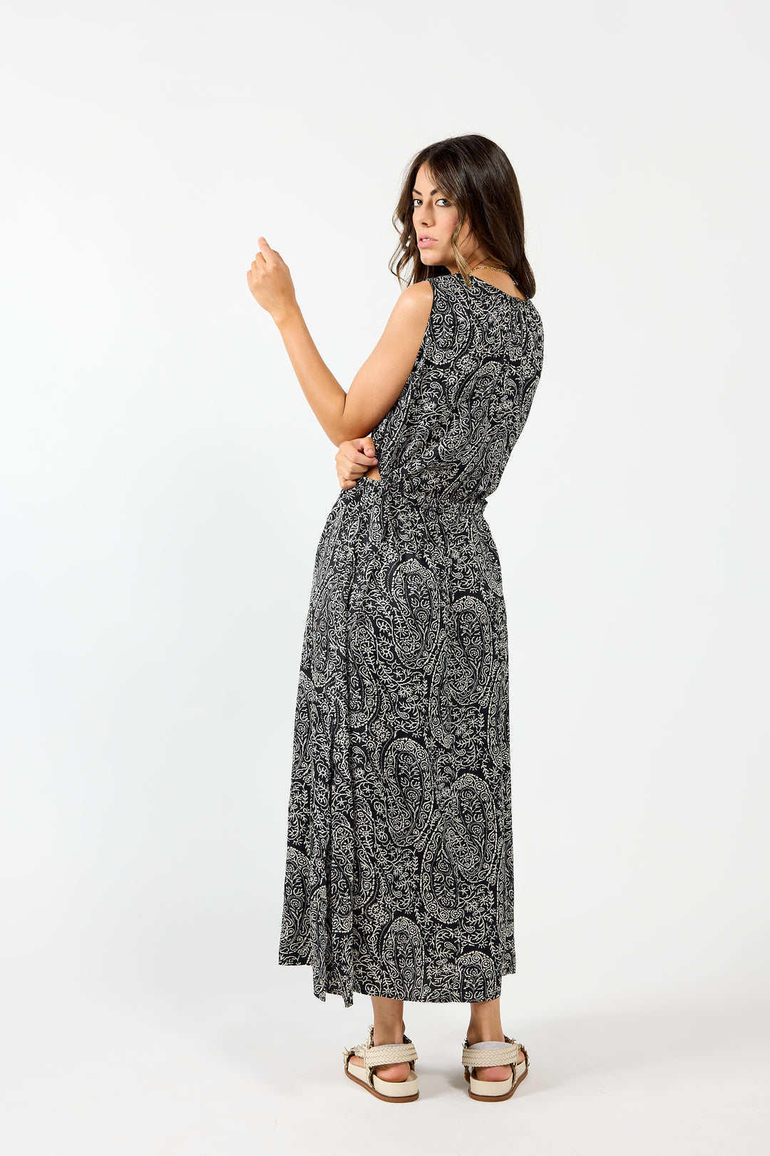DRAMA THE LABEL UNION DRESS BLACK PAISLEY Women Dresses & Jumpsuits - Zeke Collection NZ