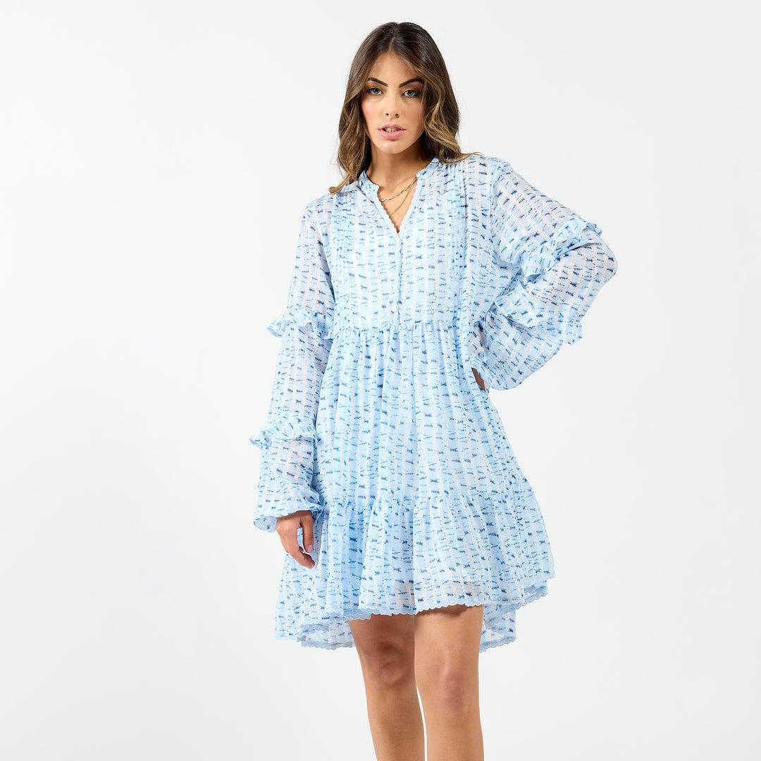 DRAMA THE LABEL MYKONOS DRESS BLUE Women Dresses & Jumpsuits - Zeke Collection NZ