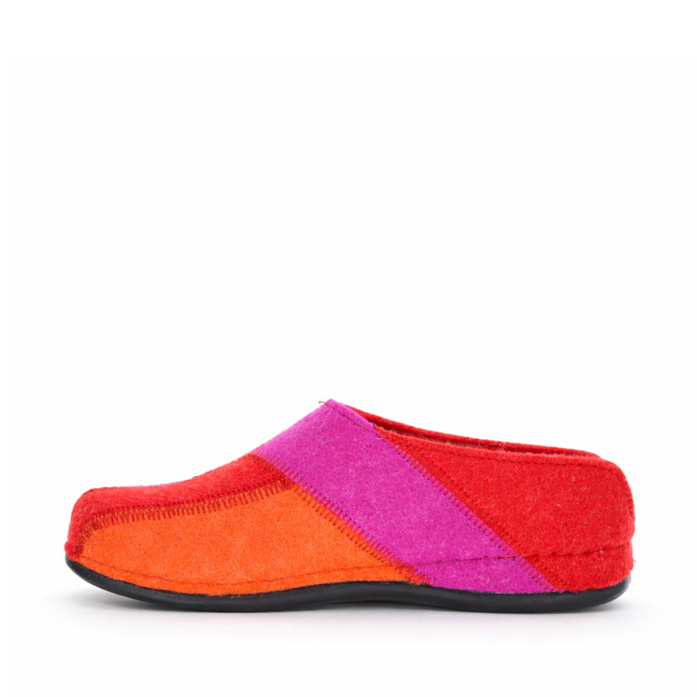DR FEET HILDA RED MIX - Women slippers - Collective Shoes 