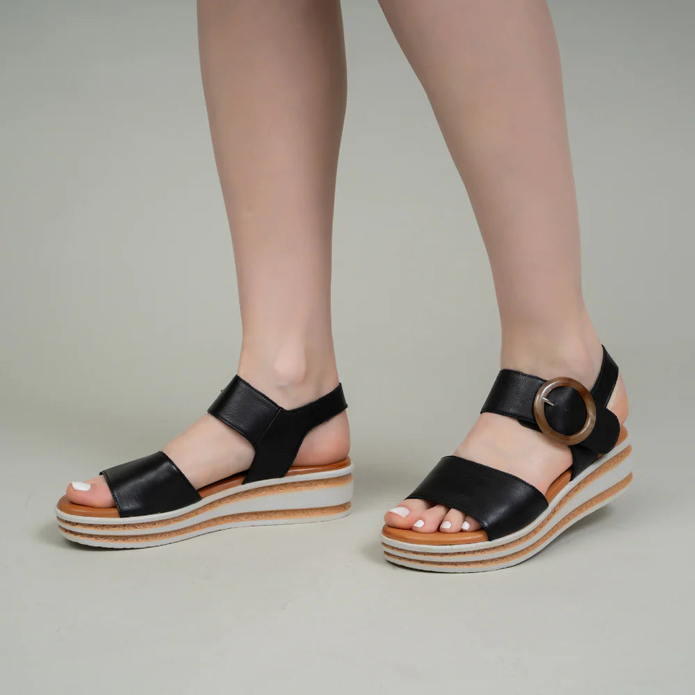 LE SANSA GUARD BLACK - Women Sandals - Collective Shoes 