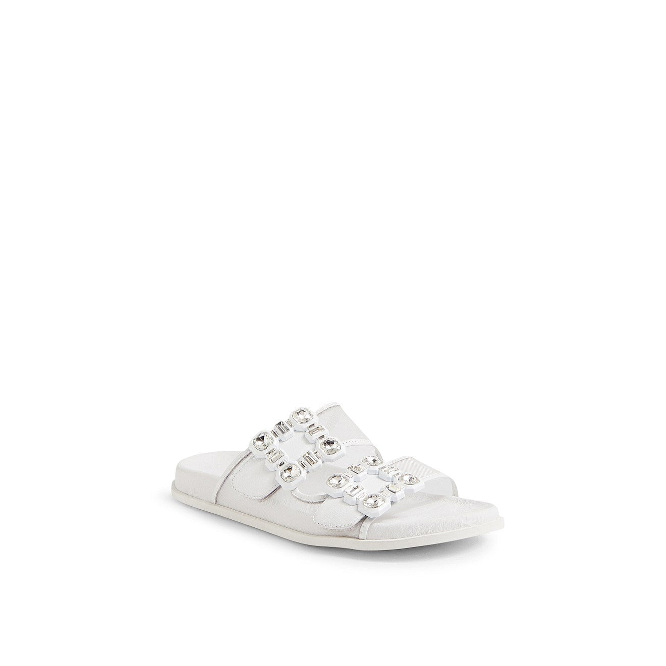 DJANGO & JULIETTE TOLINE WHITE MESH - Women slippers - Collective Shoes 