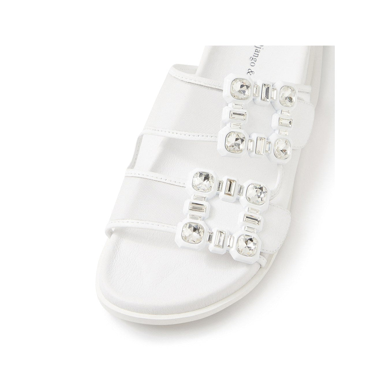 DJANGO & JULIETTE TOLINE WHITE MESH - Women slippers - Collective Shoes 