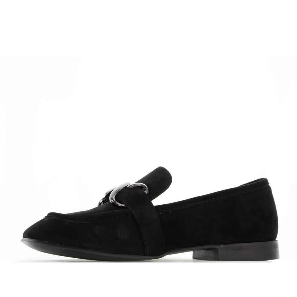 MILA RAINE MAJOR BLACK SUEDE - Women Loafers - Collective Shoes 