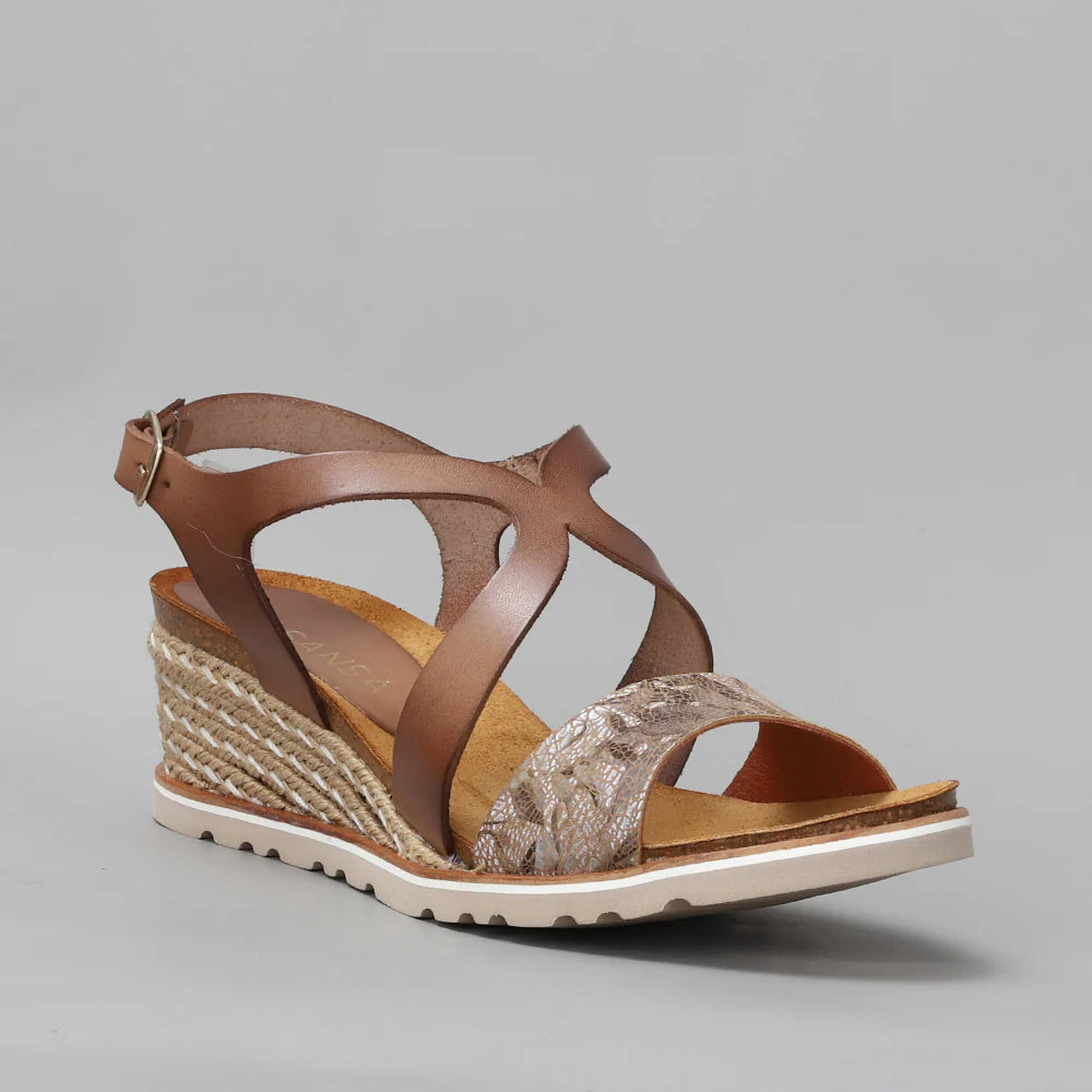 LE SANSA ELVIS COMBI LINO - Women Sandals - Collective Shoes 