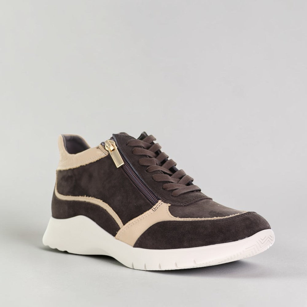 ZIERA PELLS CHOC CAMEL - Women Sneakers - Collective Shoes 