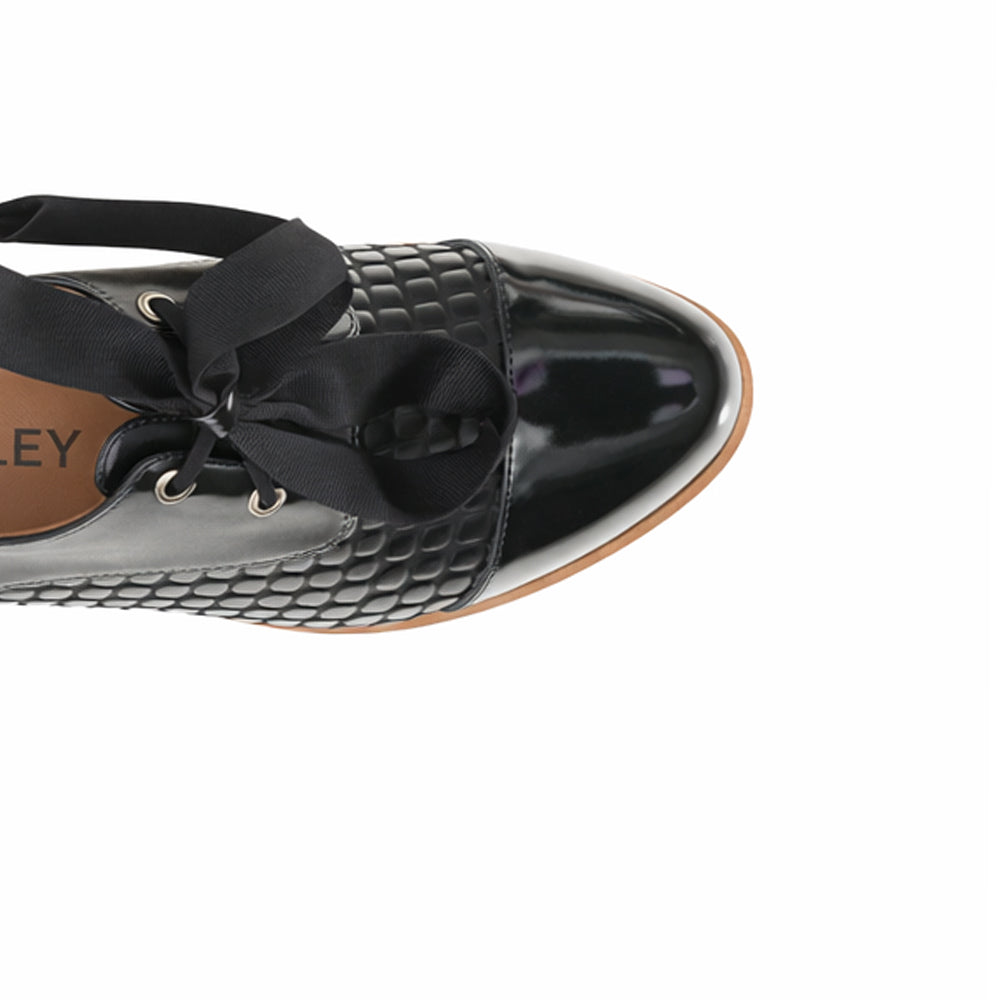 BRESLEY AVIT BLACK CROC - Women Lace Ups - Collective Shoes 