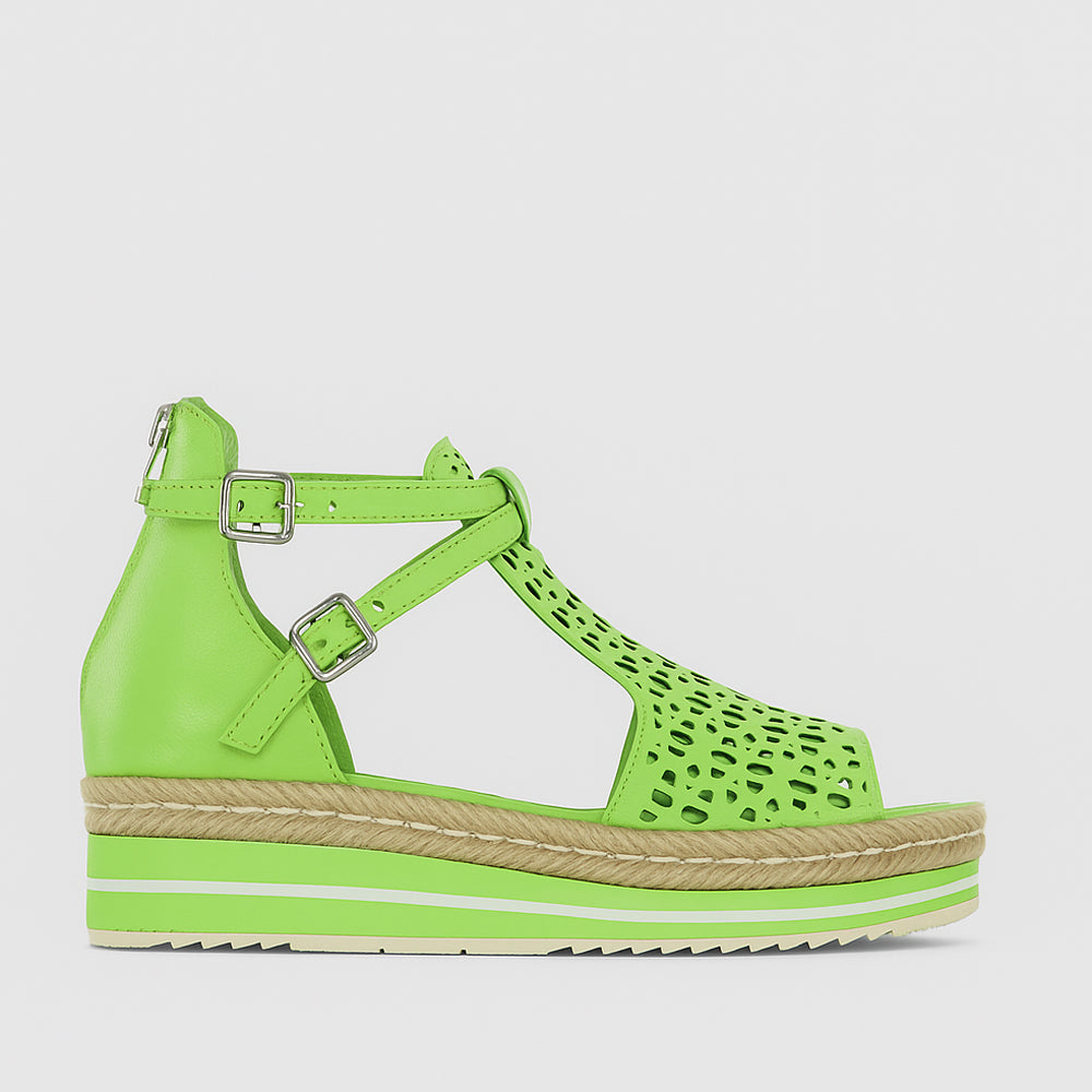 DJANGO & JULIETTE ACCRA LT LIME - Women Sandals - Collective Shoes 
