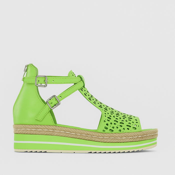 DJANGO & JULIETTE ACCRA LT LIME - Women Sandals - Collective Shoes 