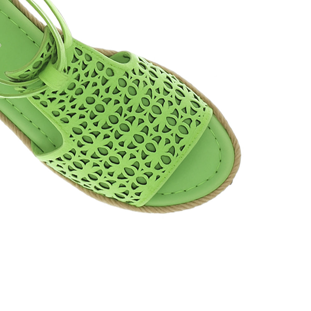 DJANGO & JULIETTE ACCRA LT LIME - Women Sandals - Collective Shoes 
