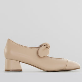 ZIERA ZIPEN CAFE PATENT - Women heel - Collective Shoes 