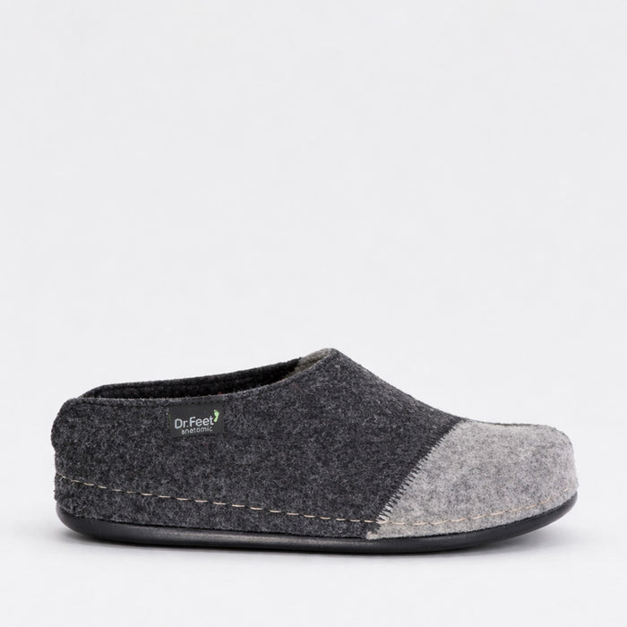 DR FEET HILDA GREY MIX - Women slippers - Collective Shoes 